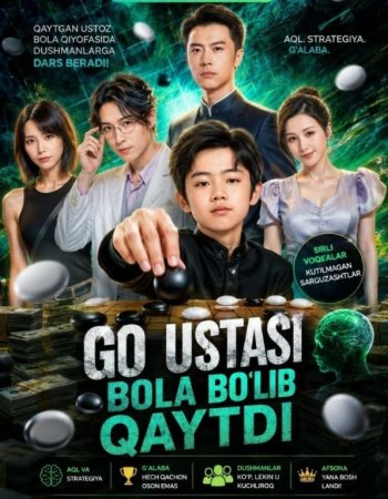 Go ustasi bola bo'lib qaytdi 1-2-3-4-5-6-7-10-20-30-50-60-70-80-90-95 Qism drama koreya seriali uzbek tilida Barcha qismlar 2026 HD skachat